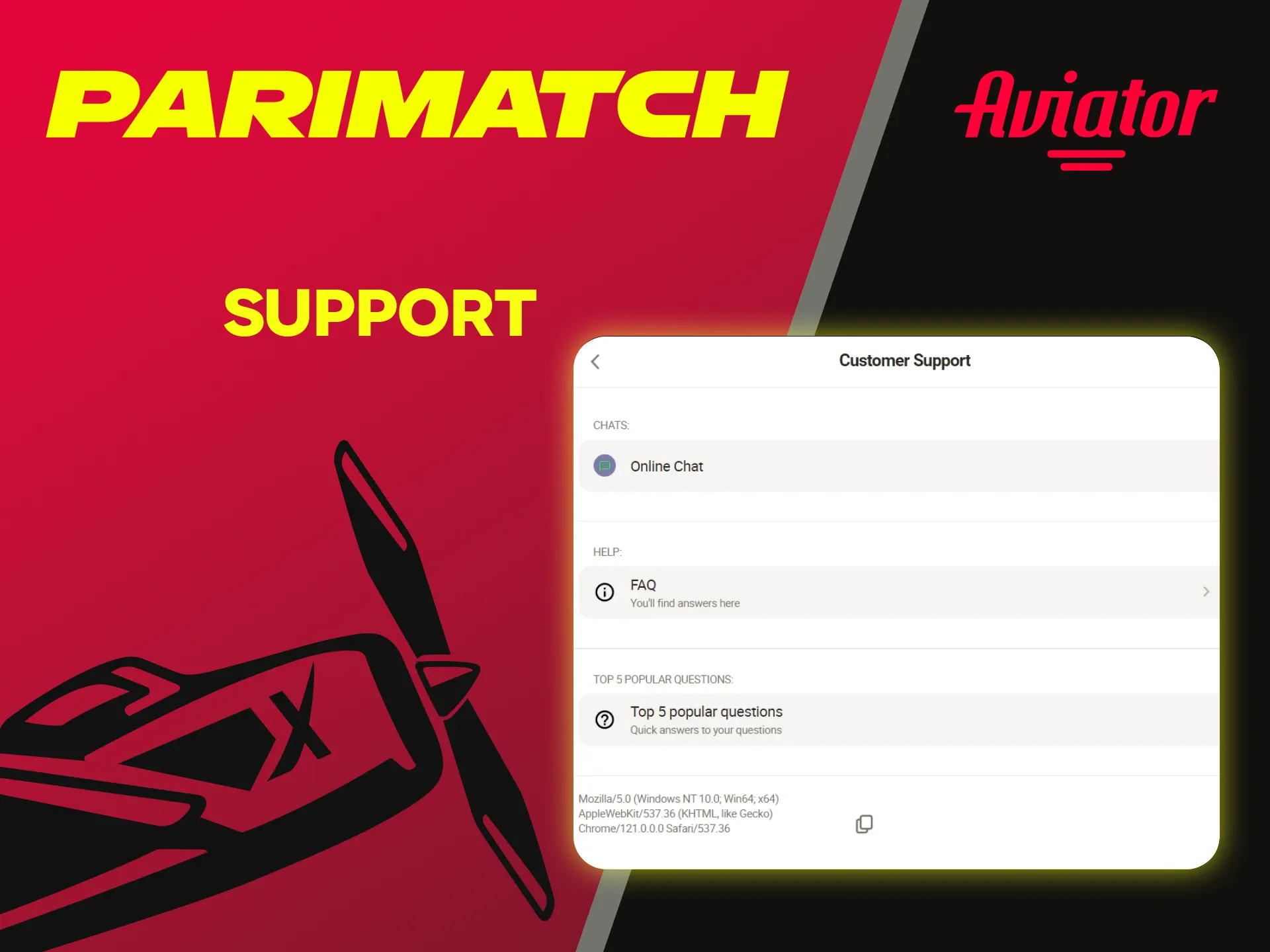We will talk about technical support for the Aviator game on Parimatch.